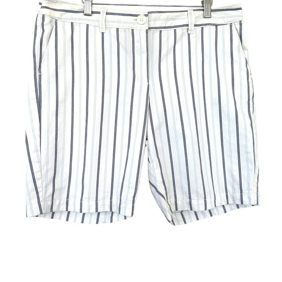 Ann  Taylor LOFT striped shorts in 💯 cotton, high waisted - Picture 1 of 14